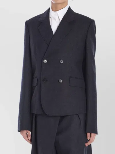 Loewe Short Jacket In Wool In Gray