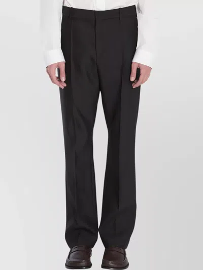Loewe Tailored Wool And Silk Trousers In Black