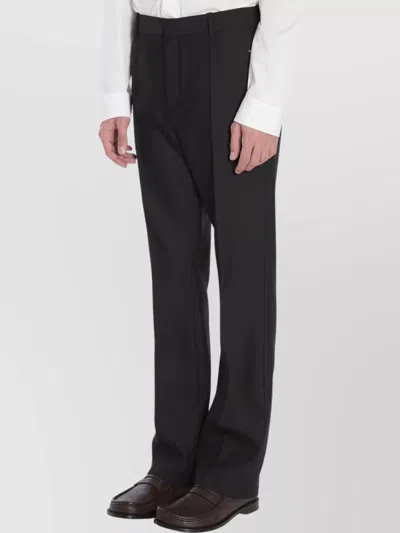 Loewe Tailored Wool And Silk Trousers In Black