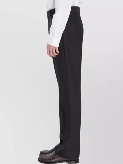 Loewe Tailored Wool And Silk Trousers In Black
