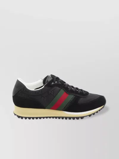 Gucci Sneaker Re-motion In Black Gg Fabric Men