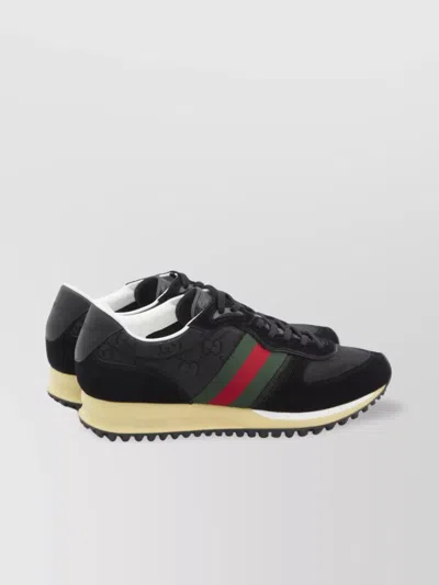Gucci Sneaker Re-motion In Black Gg Fabric Men
