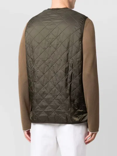 Barbour Polarquilt Zip-liner Vest In Green