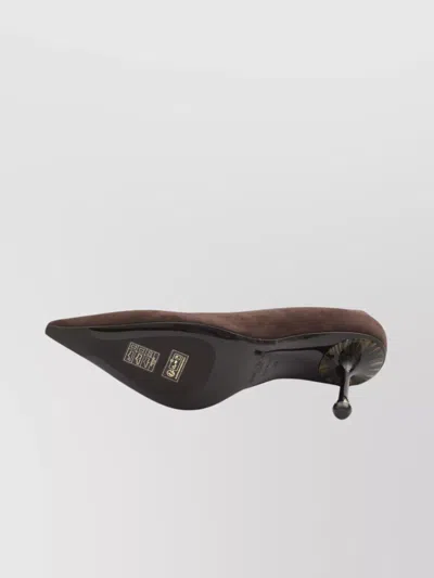 Jimmy Choo Ixia Pointed Toe Suede Pumps In Brown