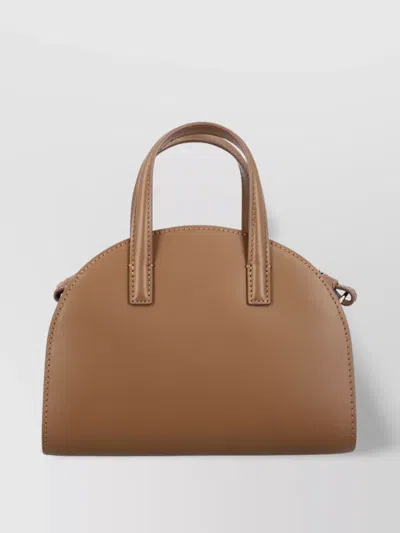 Apc A.p.c. Tote Demi Lune Small In Brown
