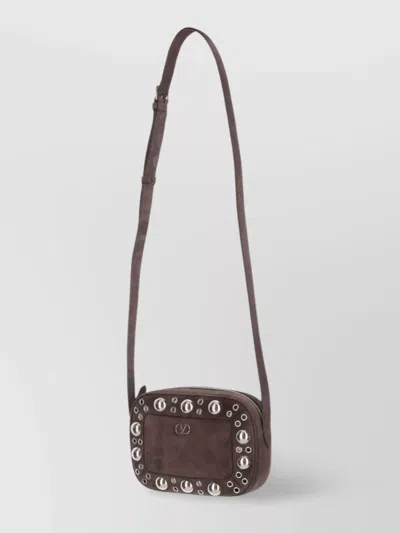 Valentino Garavani Nellcote Shoulder Bag In Brown