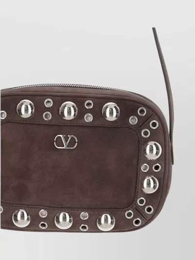 Valentino Garavani Nellcote Shoulder Bag In Brown