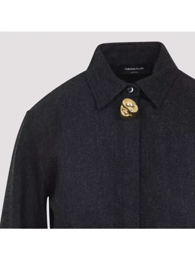 Fabiana Filippi Button-detailed Patch-pocket Cardigan In Black