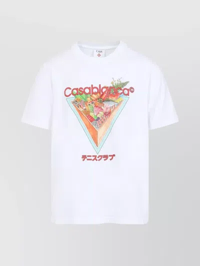 Casablanca Tennis Club Icon T-shirt In White