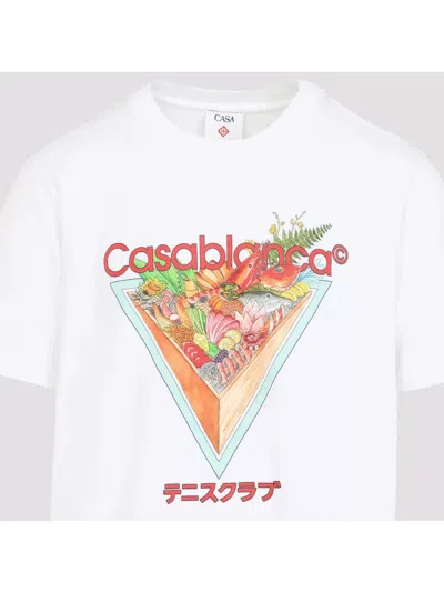 Casablanca Tennis Club Icon T-shirt In White