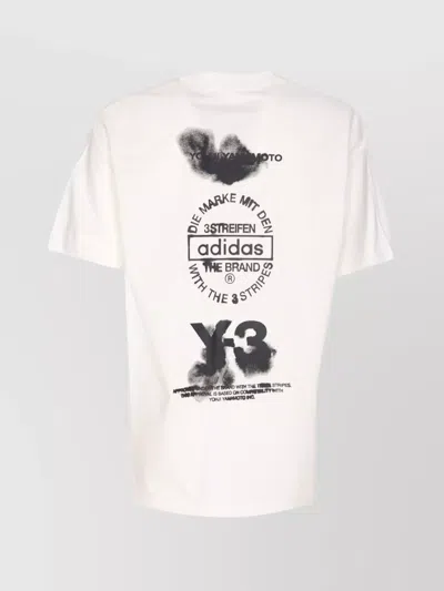 Y-3 White Logo-print T-shirt In White