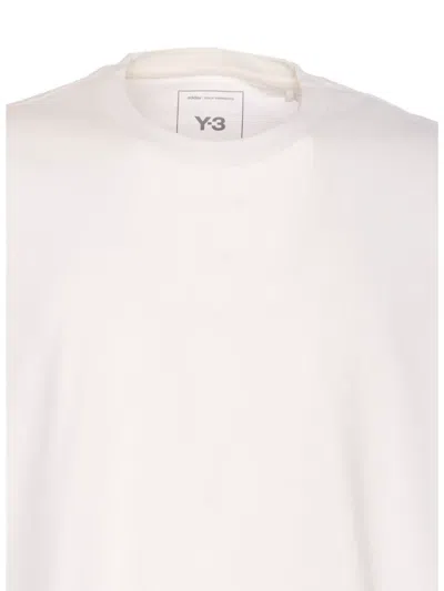 Y-3 White Logo-print T-shirt In White