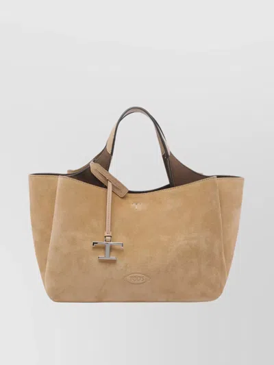 Tod's Dolce & Gabbana Black Calf Leather Flat Shoes In Nude