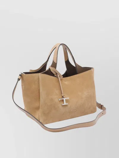 Tod's Dolce & Gabbana Black Calf Leather Flat Shoes In Nude