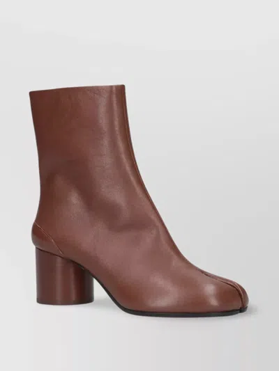 Maison Margiela Tabi 60 Nappa Leather Ankle Boots In Brown