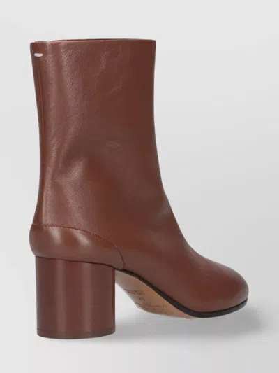 Maison Margiela Tabi 60 Nappa Leather Ankle Boots In Brown