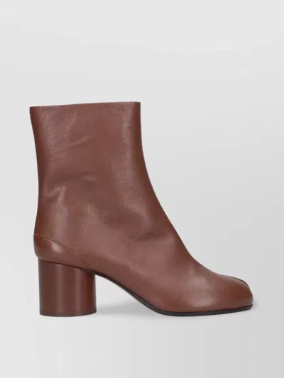 Maison Margiela Tabi 60 Nappa Leather Ankle Boots In Brown