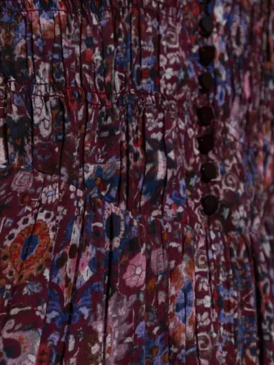 Isabel Marant Étoile Isabel Marant Etoile Briane Long Printed Crepe Dress In Purple