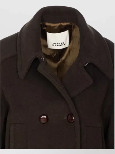 Isabel Marant Fiby Double Breasted Wool Blend Coat Clothing In Brown