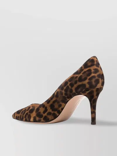 Gianvito Rossi Leopard Print Suede Pumps In Animal Print