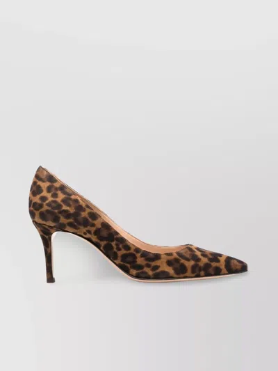Gianvito Rossi Leopard Print Suede Pumps In Animal Print