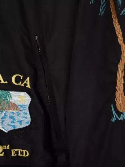 Amiri Black Cotton And Nylon Bomber Jacket In Black