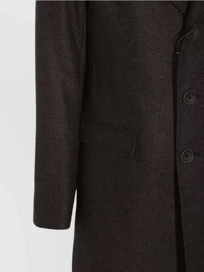 Herno Wool Coats Featuring Back Vent In Brown