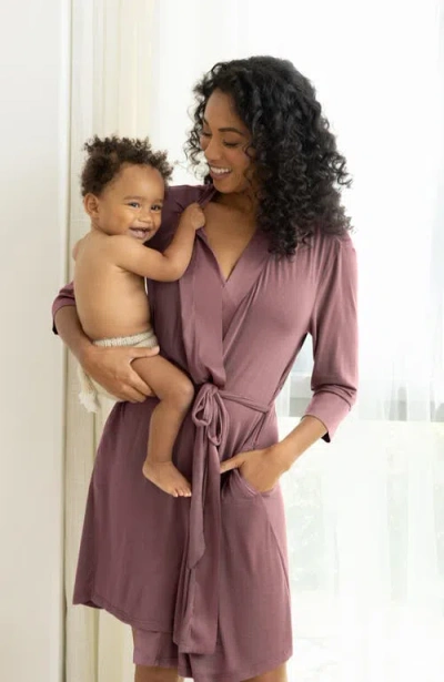 Kindred Bravely Maternity/nursing Robe In Purple