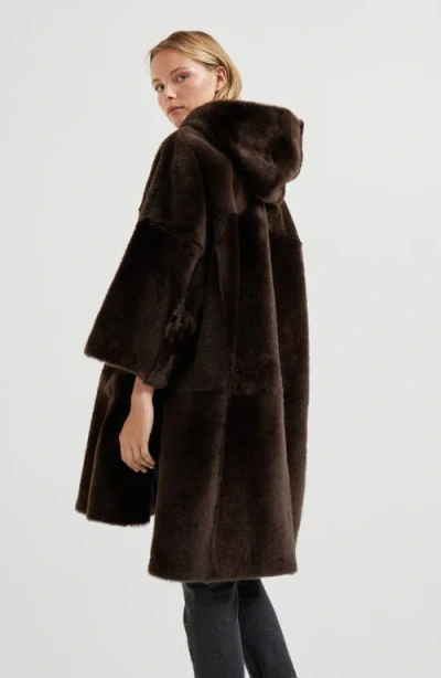 Brunello Cucinelli Chiara Boni "thadira" Jersey Long Dress In Brown