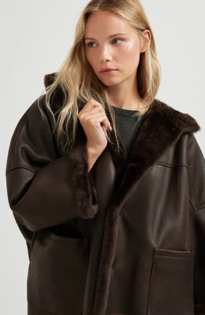 Brunello Cucinelli Chiara Boni "thadira" Jersey Long Dress In Brown