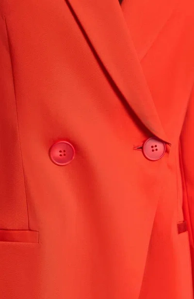 Santorelli Rowan Double Breasted Two-button Jacket In Stretch Cotton In Red