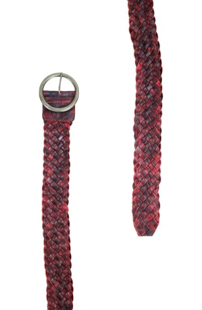 Bed Stu Dreamweaver Belt In Red