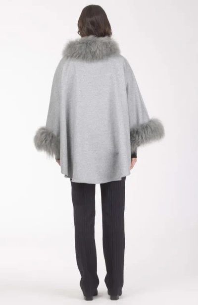 Gorski Wool And Cashmere Cape In Gray