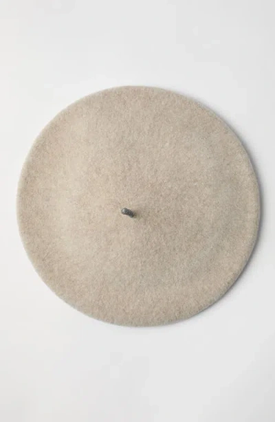 Brunello Cucinelli Wool Beret In Neutral