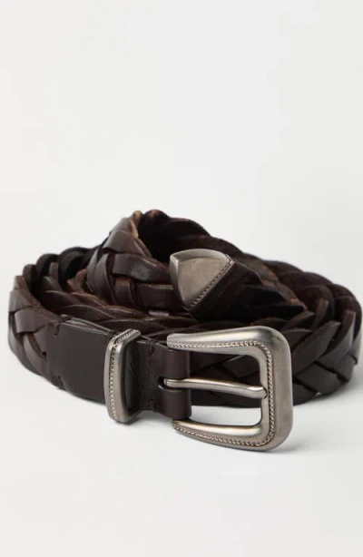 Brunello Cucinelli Woven Belt Belts Multicolor In Black