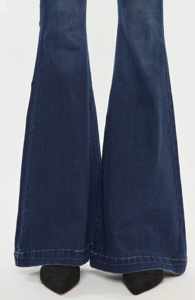 Kancan Elowen High Rise Super Flare Jeans In Blue