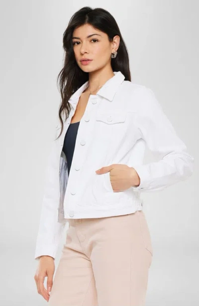 Kancan Delora Denim Jacket In White