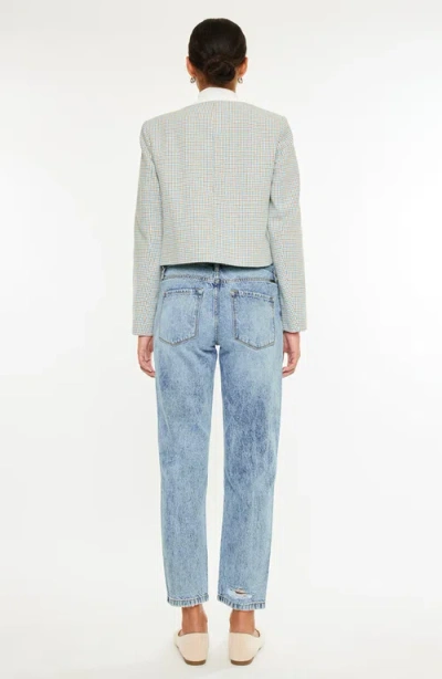 Kancan Women's Twyla Super High Rise Mom Jeans In Blue In Blue