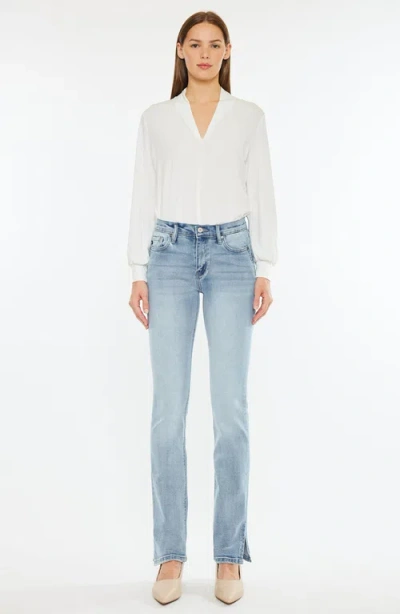 Kancan Nadia Mid Rise Y2k Bootcut Jeans In Blue