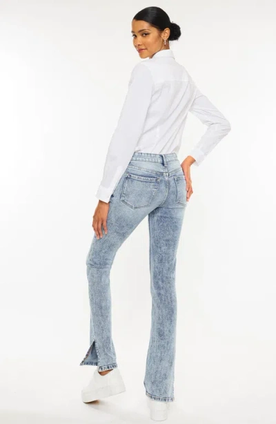 Kancan Nadia Mid Rise Y2k Bootcut Jeans In Blue