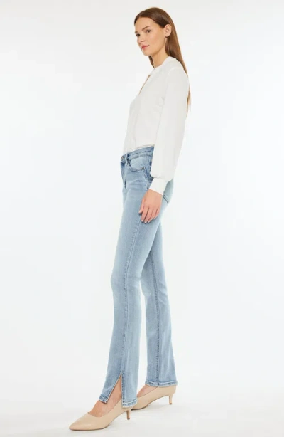 Kancan Nadia Mid Rise Y2k Bootcut Jeans In Blue