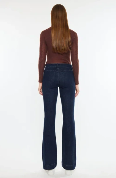 Kancan Star Mid Rise Bootcut Jeans In Blue