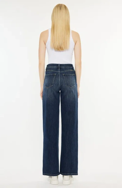 Kancan Samia Essentials High Rise Wide Leg Jeans In Blue