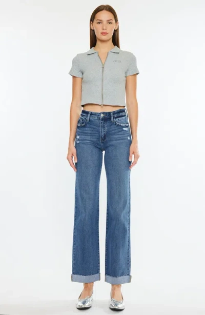 Kancan Trinity Essentials High Rise True Straight Jeans In Multi