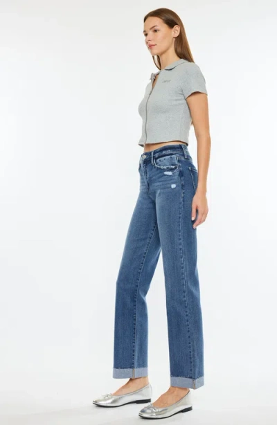 Kancan Trinity Essentials High Rise True Straight Jeans In Multi