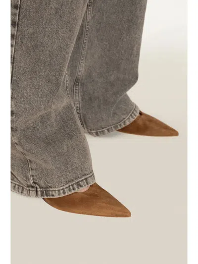 Gianvito Rossi Robbie Suede Leather Slingback In Brown