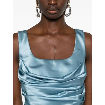 Giuseppe Di Morabito Cowl-effect Minidress In Blue