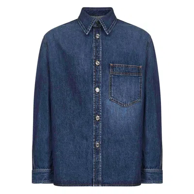 Givenchy Classic Denim Shirt With Button-up Front In Blue