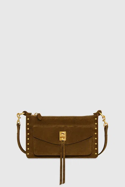 Rebecca Minkoff Darren Mini Top Zip Crossbody Bag In Brown
