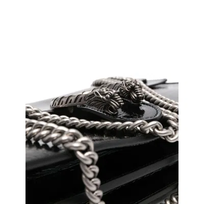 Gucci Chain Strap Shoulder Bag With Metal Hardware In Black